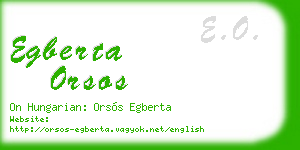 egberta orsos business card